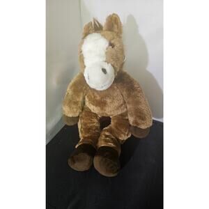 Build A Bear BAB Brown Horse Black Hooves Plush Stuffed Animal Retired 20" W1